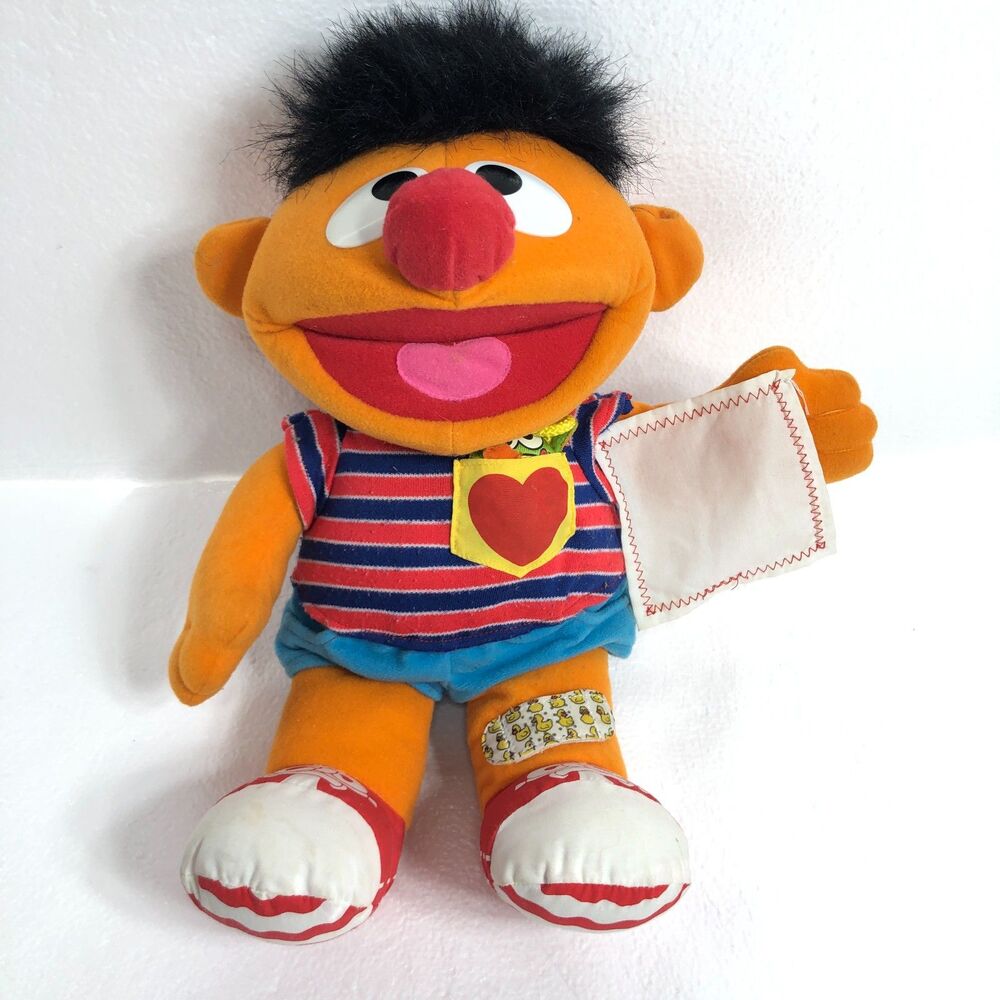 Vintage 1999 Fisher Price Sesame Street Check Up Ernie Toy Doll Jim Henson Works